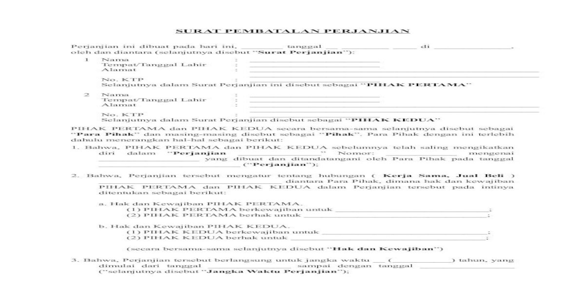 Detail Surat Pembatalan Kerjasama Nomer 41