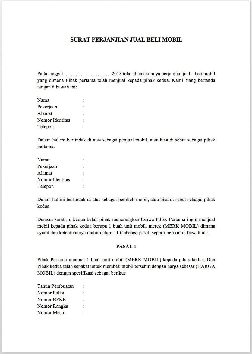 Detail Surat Pembatalan Perjanjian Nomer 19