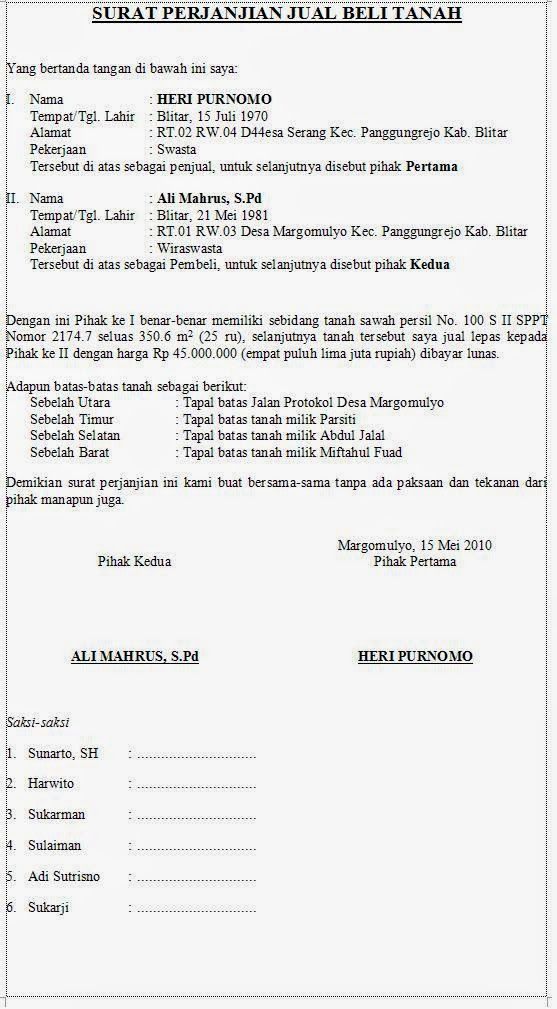 Detail Surat Pembelian Tanah Nomer 33