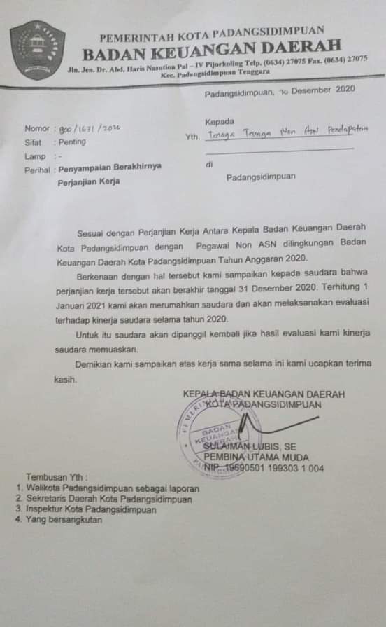 Detail Surat Pemberhentian Karyawan Nomer 47