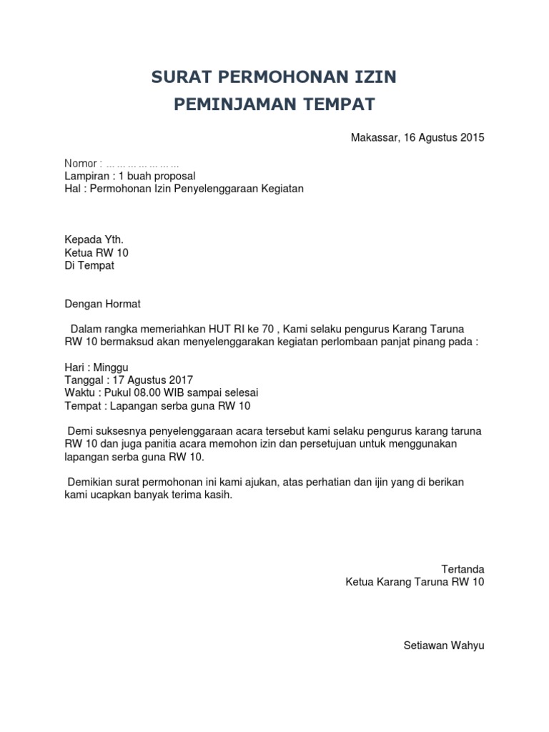 Detail Surat Pemberian Izin Nomer 21