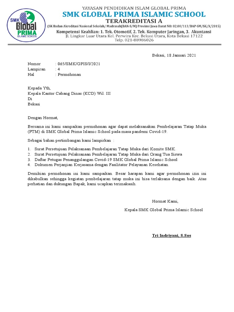 Detail Surat Pemberian Izin Nomer 34