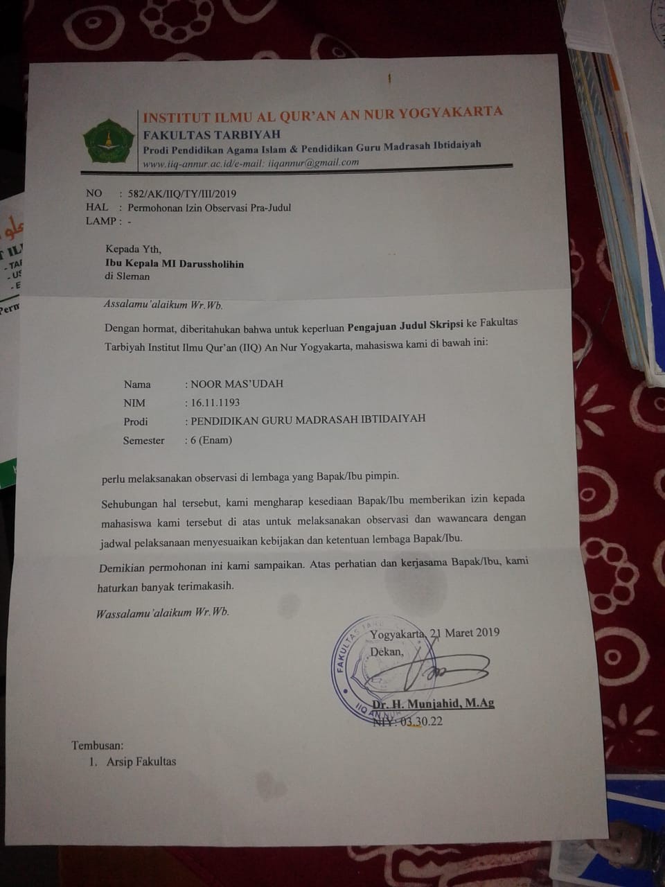 Detail Surat Pemberian Izin Nomer 35