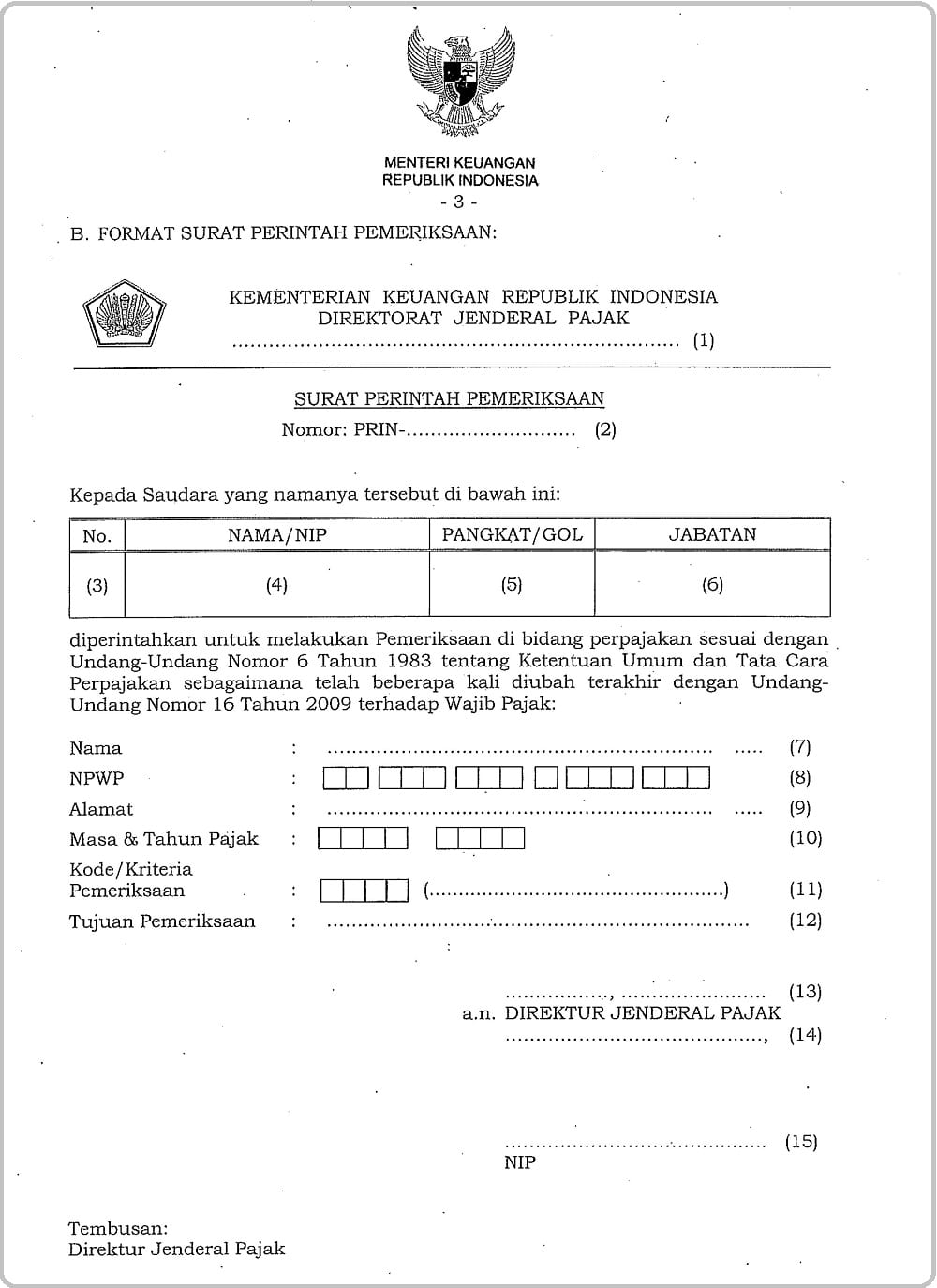 Detail Surat Pemberitahuan Hasil Pemeriksaan Nomer 18