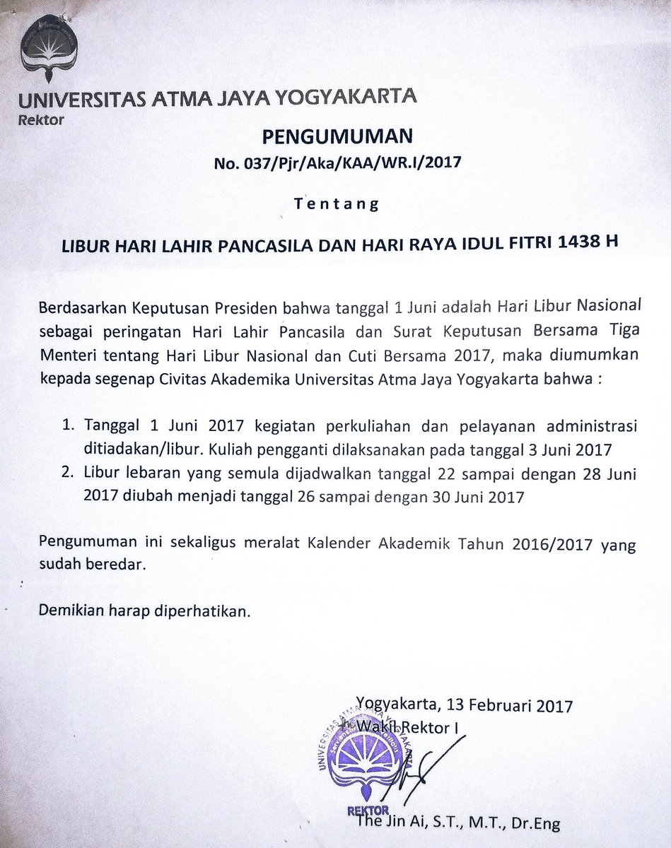 Detail Surat Pemberitahuan Libur Nomer 33