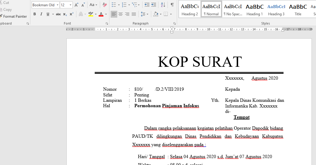 Detail Surat Peminjaman Alat Nomer 34