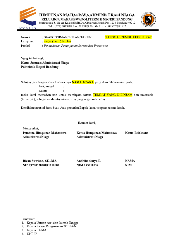 Detail Surat Peminjaman Tempat Nomer 49