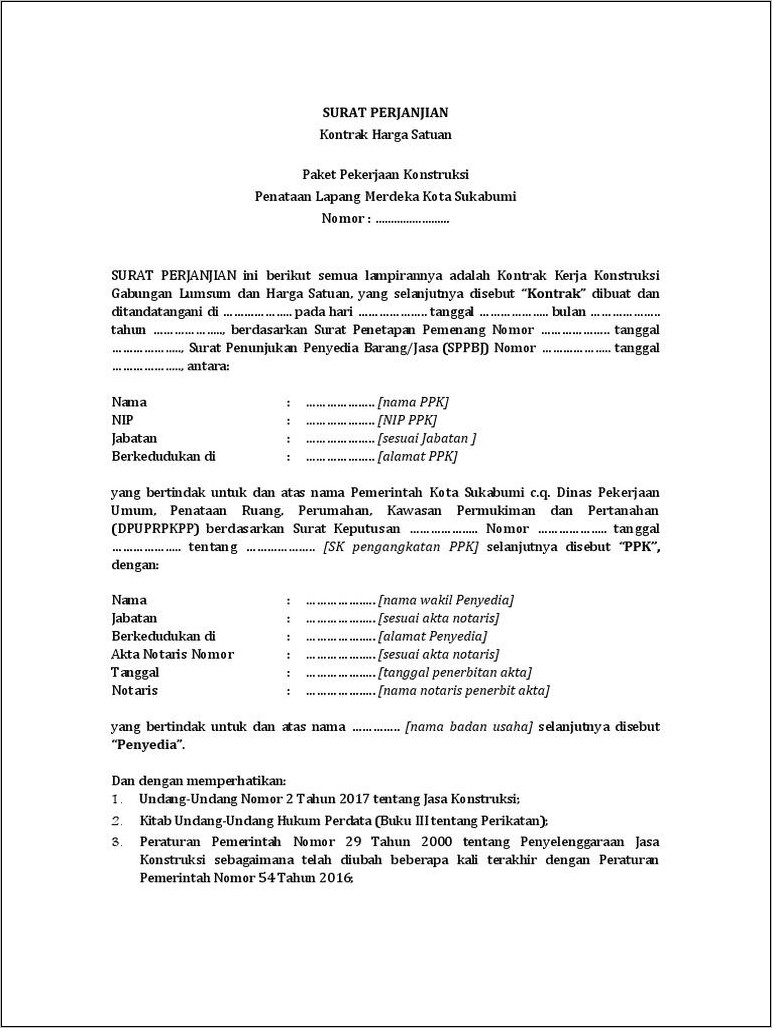 Detail Surat Pemutusan Kontrak Nomer 38