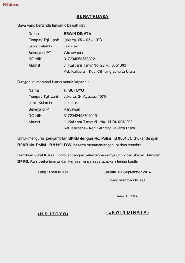 Surat Penarikan Jaminan Di Bank - KibrisPDR