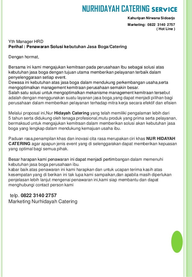 Detail Surat Penawaran Catering Nomer 17