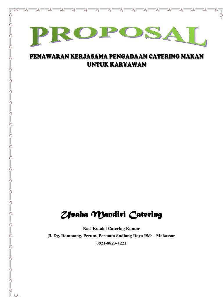 Detail Surat Penawaran Catering Nomer 28