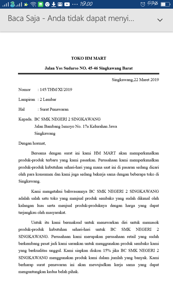 Detail Surat Penawaran Contoh Nomer 36