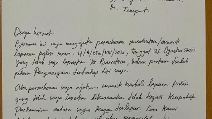 Detail Surat Pencabutan Laporan Polisi Nomer 23