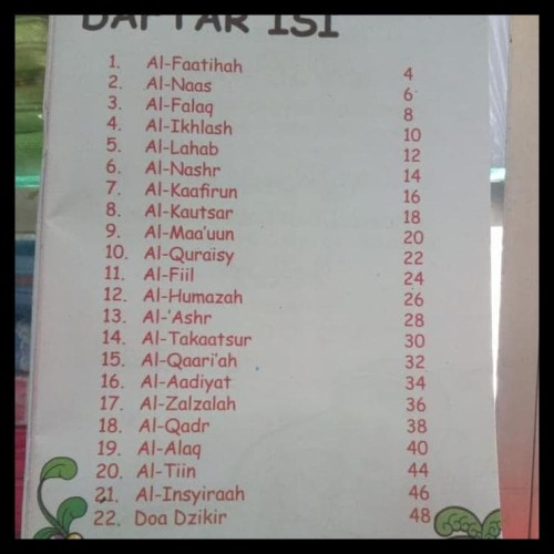 Detail Surat Pendek Dalam Juz Amma Nomer 7
