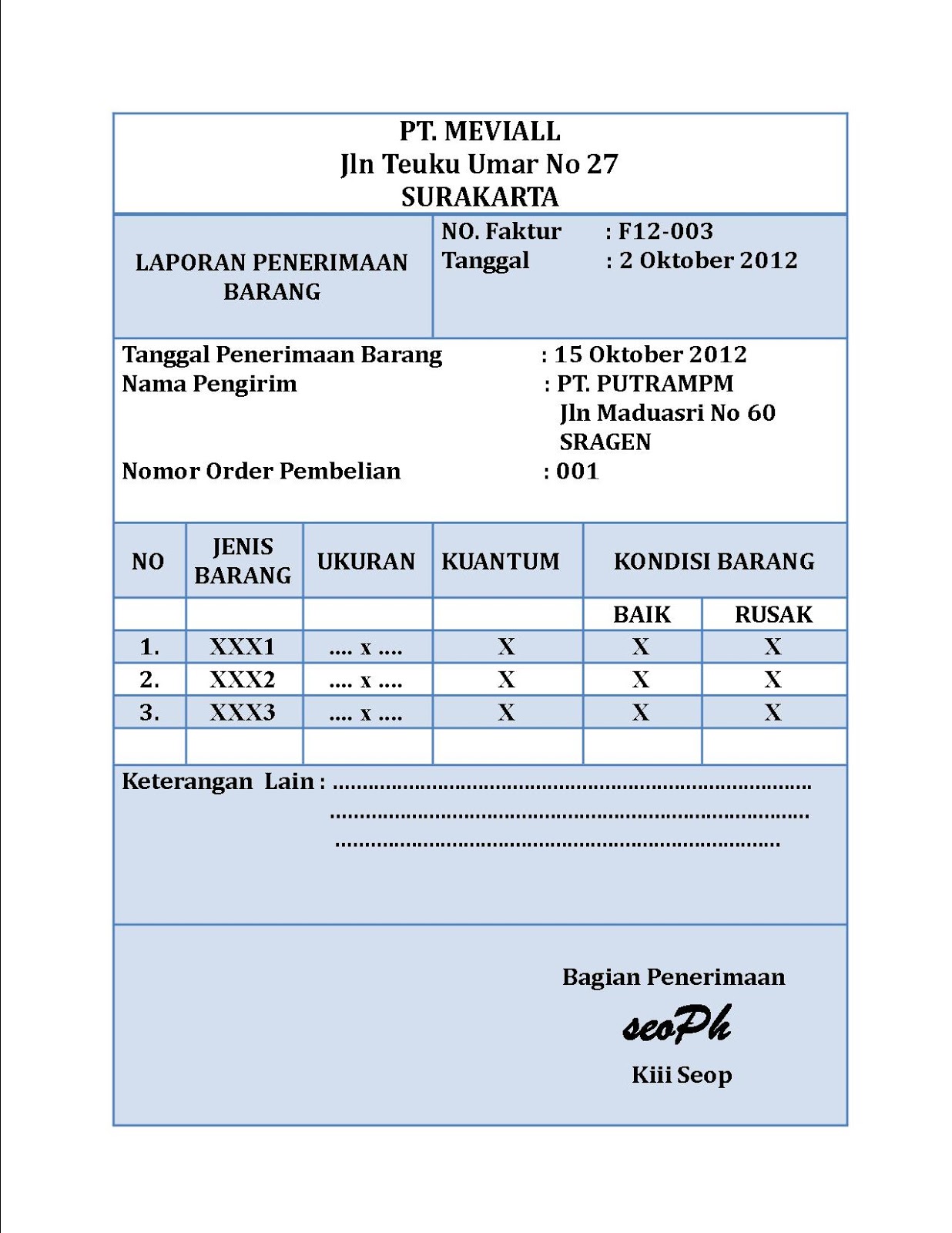 Detail Surat Penerimaan Barang Nomer 54