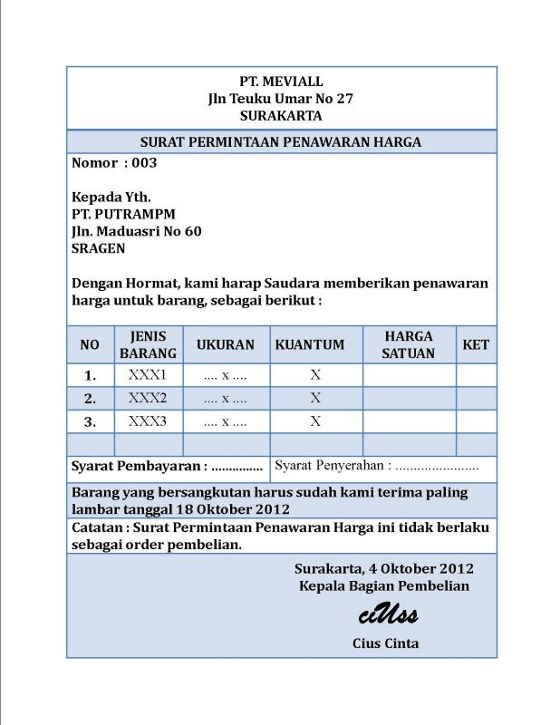 Detail Surat Penerimaan Penawaran Nomer 53