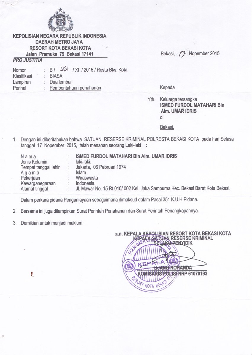 Detail Surat Pengaduan Ke Polisi Nomer 11