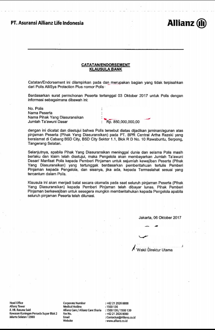 Detail Surat Pengajuan Asuransi Jiwa Nomer 39