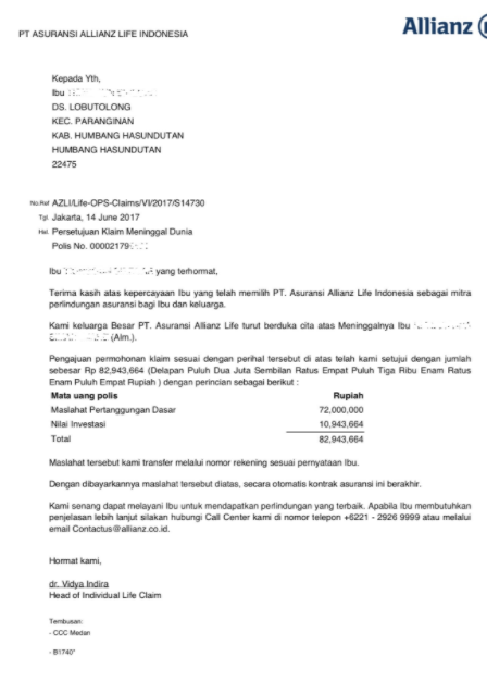 Detail Surat Pengajuan Asuransi Jiwa Nomer 8