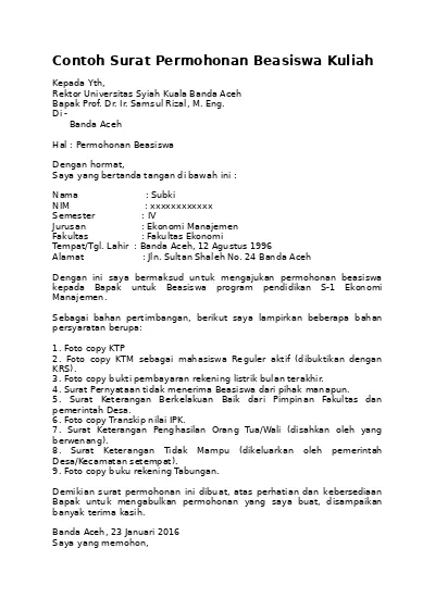 Detail Surat Pengajuan Beasiswa Nomer 27