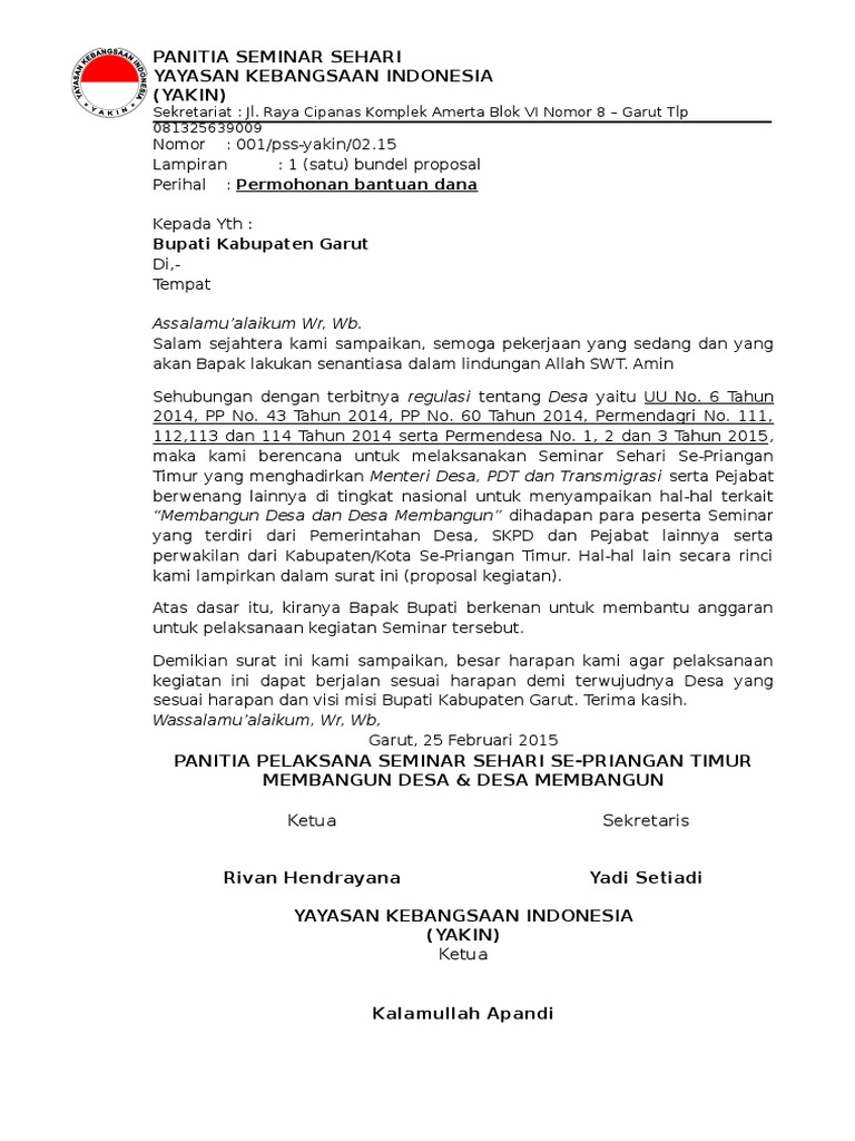 Detail Surat Pengajuan Dana Nomer 21