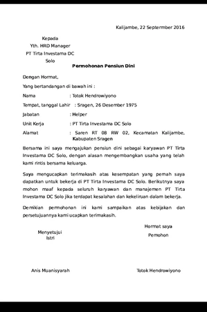 Detail Surat Pengajuan Pensiun Nomer 16