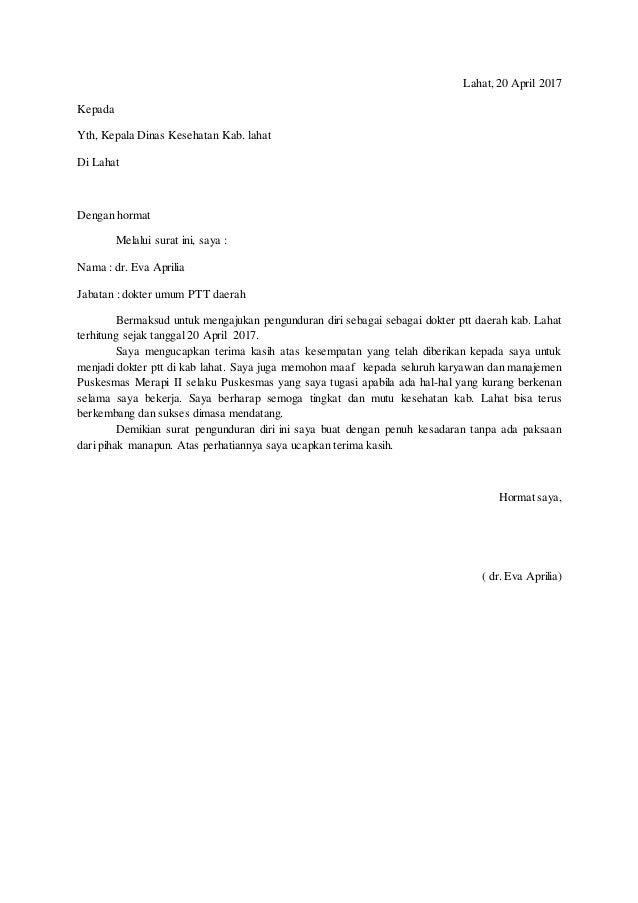 Detail Surat Pengajuan Resign Nomer 24