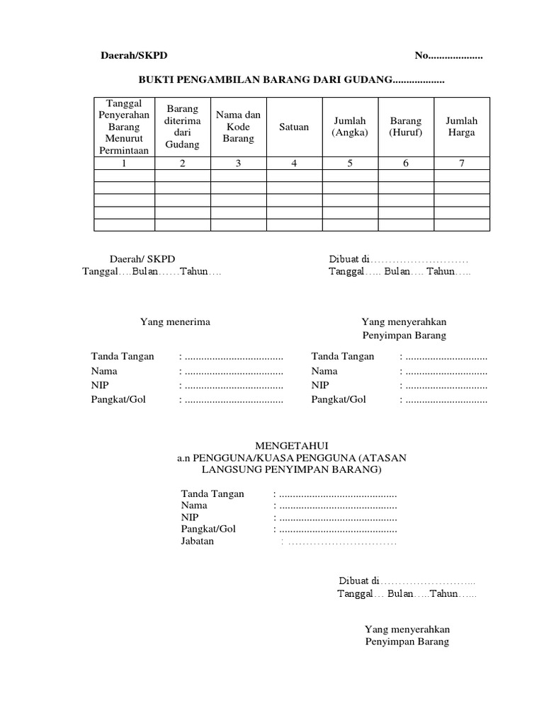 Detail Surat Pengambilan Barang Nomer 42