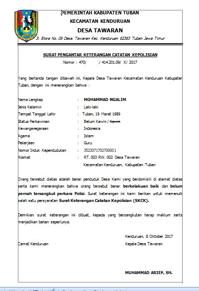 Detail Surat Pengantar Dari Desa Nomer 11