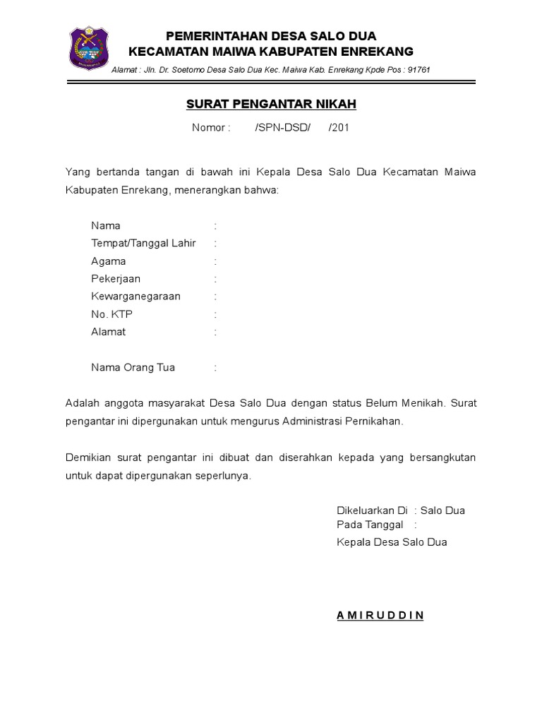 Detail Surat Pengantar Dari Desa Nomer 7