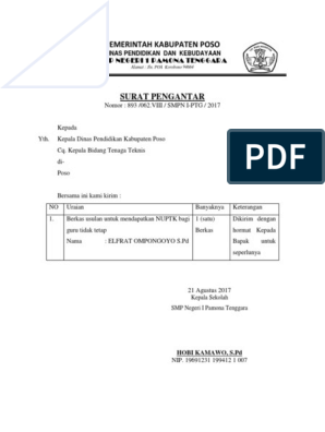 Detail Surat Pengantar Kepala Sekolah Nomer 26