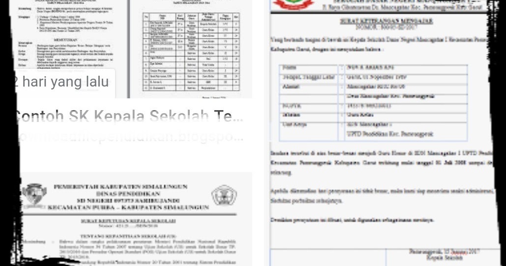 Detail Surat Pengantar Kepala Sekolah Nomer 56