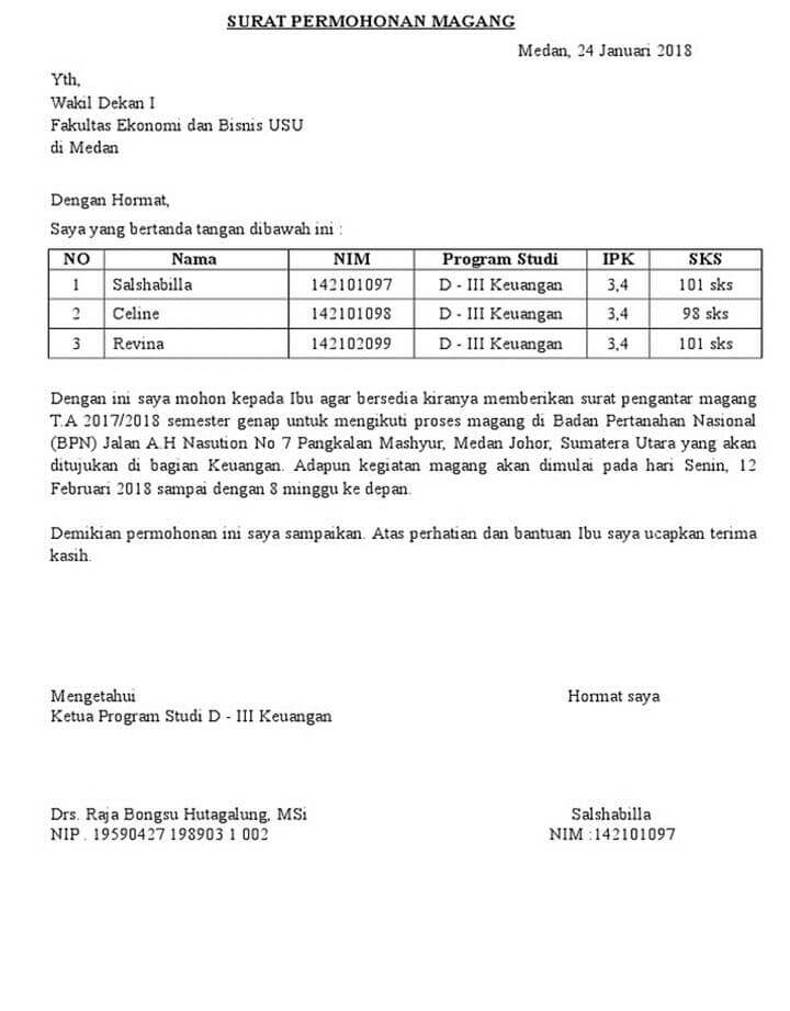 Detail Surat Pengantar Magang Nomer 47