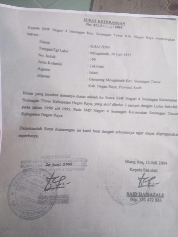 Detail Surat Pengganti Ijazah Nomer 18