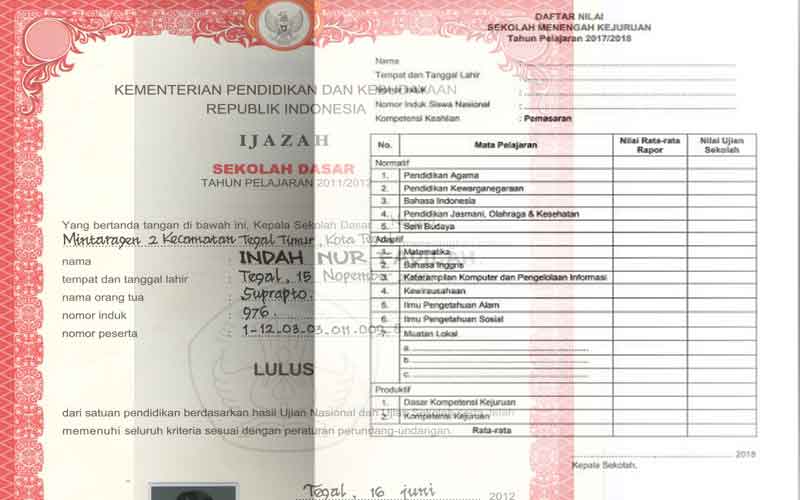 Detail Surat Pengganti Ijazah Nomer 34