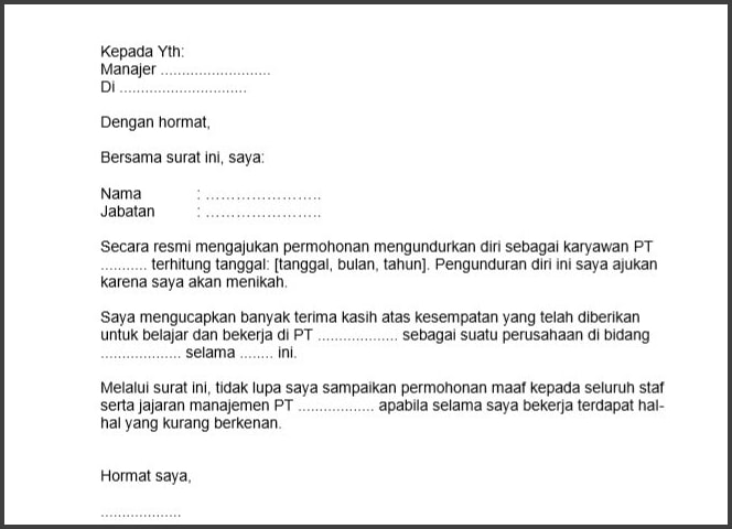 Detail Surat Pengunduran Diri Karena Sakit Nomer 39