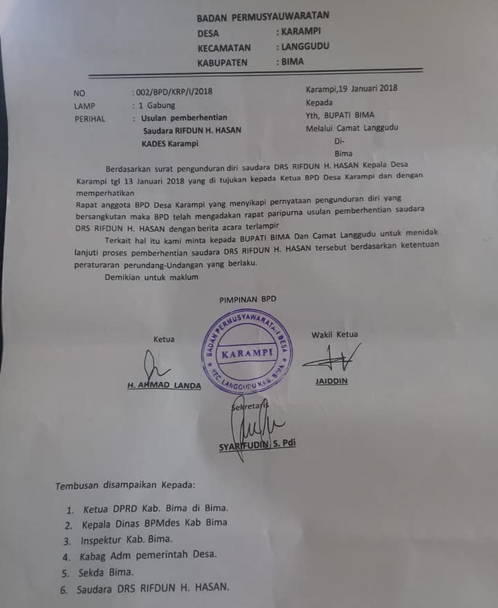 Detail Surat Pengunduran Diri Perangkat Desa Nomer 29