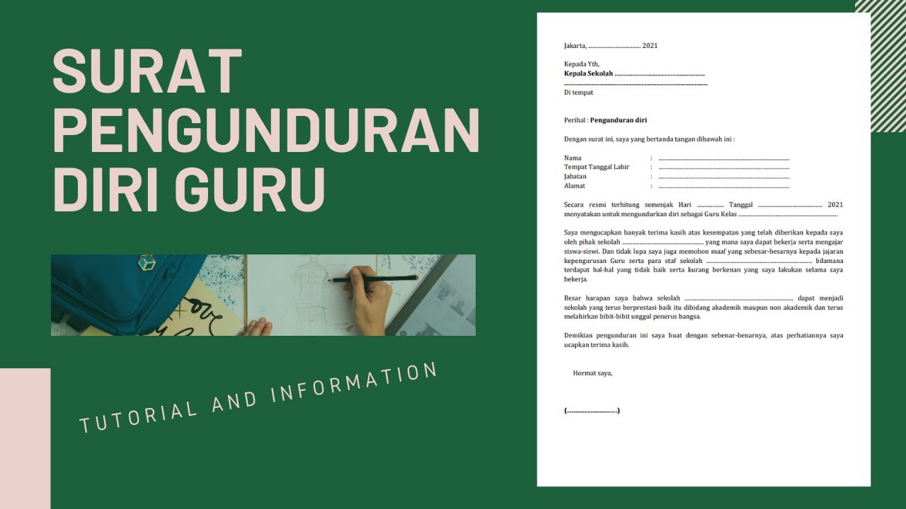 Detail Surat Pengunduran Diri Sebagai Guru Nomer 49