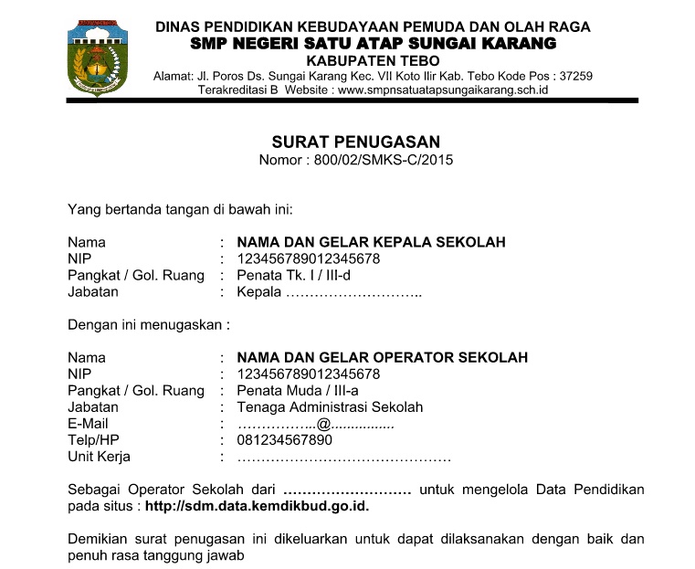 Detail Surat Penugasan Guru Nomer 14