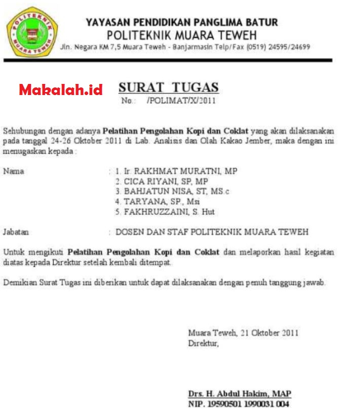 Detail Surat Penugasan Guru Nomer 22