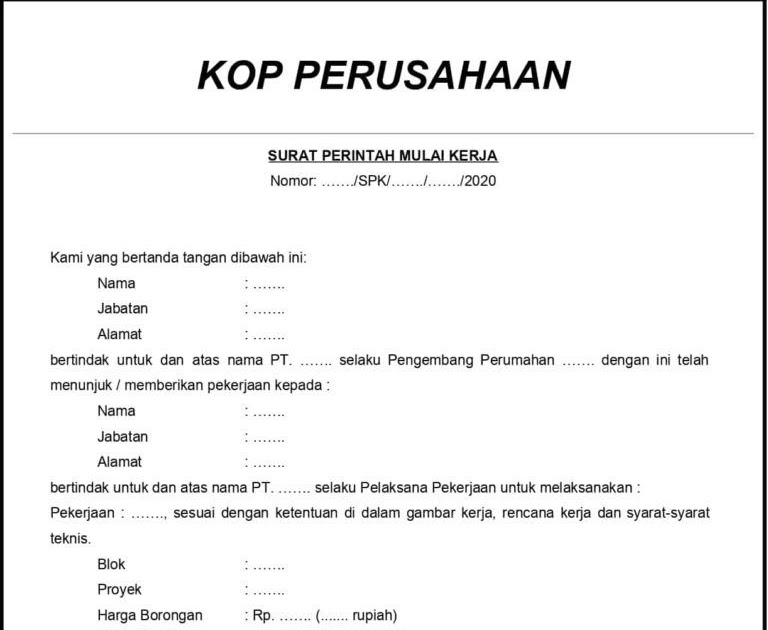 Detail Surat Penugasan Kerja Nomer 21