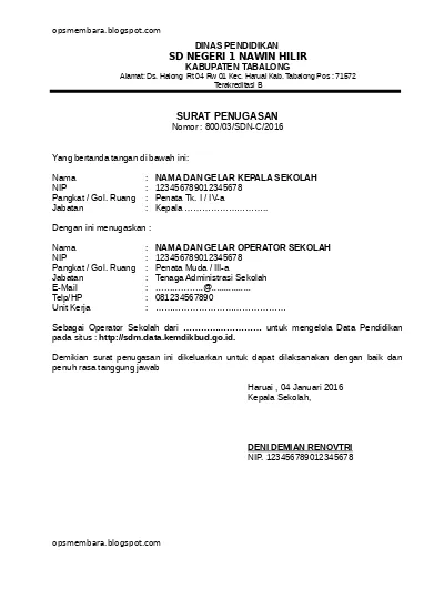 Detail Surat Penugasan Kerja Nomer 32