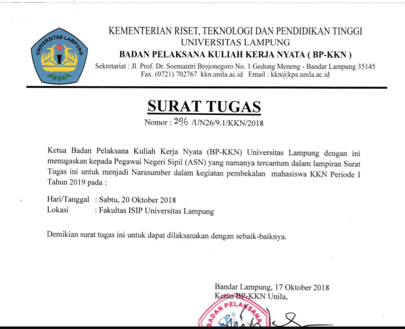 Detail Surat Penugasan Kerja Nomer 40