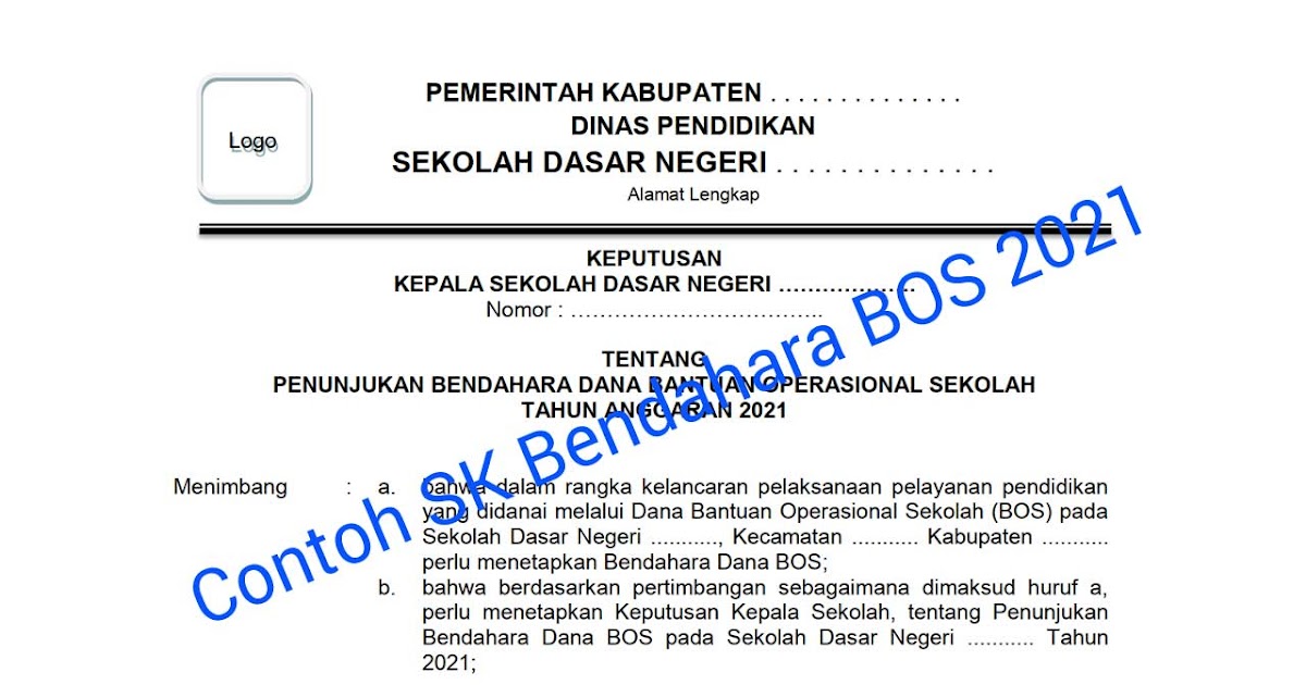 Detail Surat Penunjukan Bendahara Nomer 47