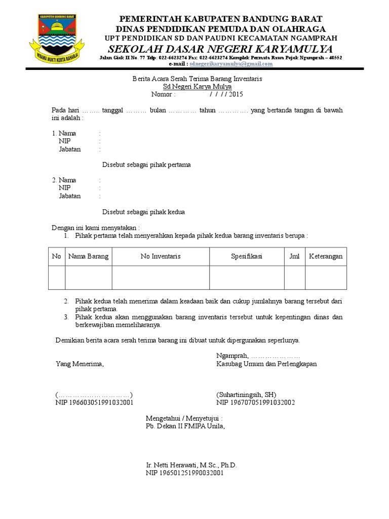 Detail Surat Penyerahan Barang Nomer 50