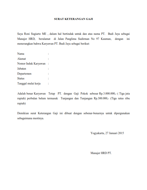 Detail Surat Penyesuaian Gaji Nomer 11