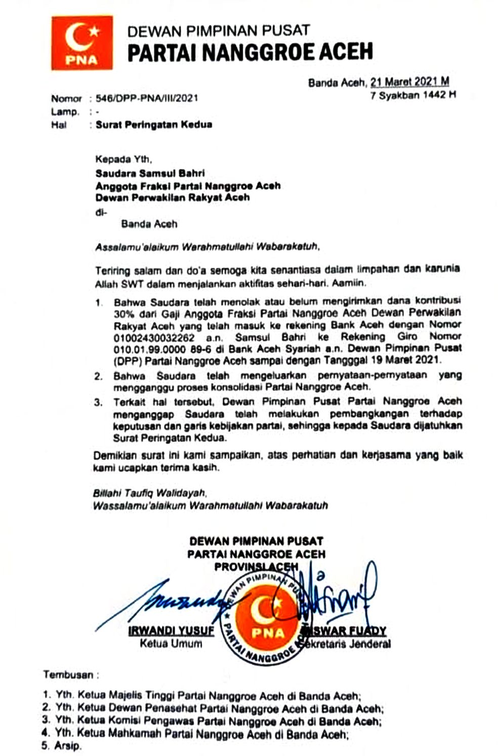 Detail Surat Peringatan 1 Nomer 22