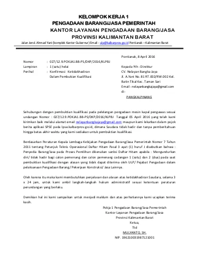 Detail Surat Peringatan 2 Nomer 48
