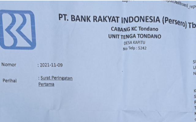 Detail Surat Peringatan Bank Bri Nomer 14