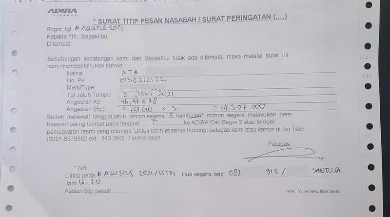 Detail Surat Peringatan Bank Bri Nomer 38